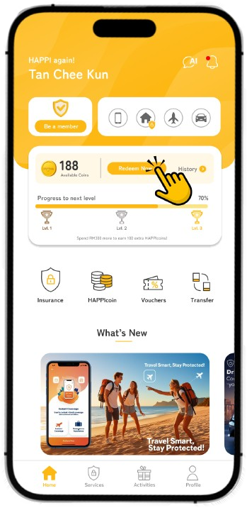 Open the HAPPI app